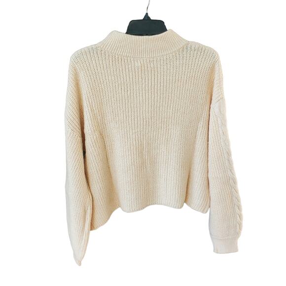 NWT BP Long Sleeve Mock Neck Knit Cotton Blend Sweater Size L - Picture 3 of 6